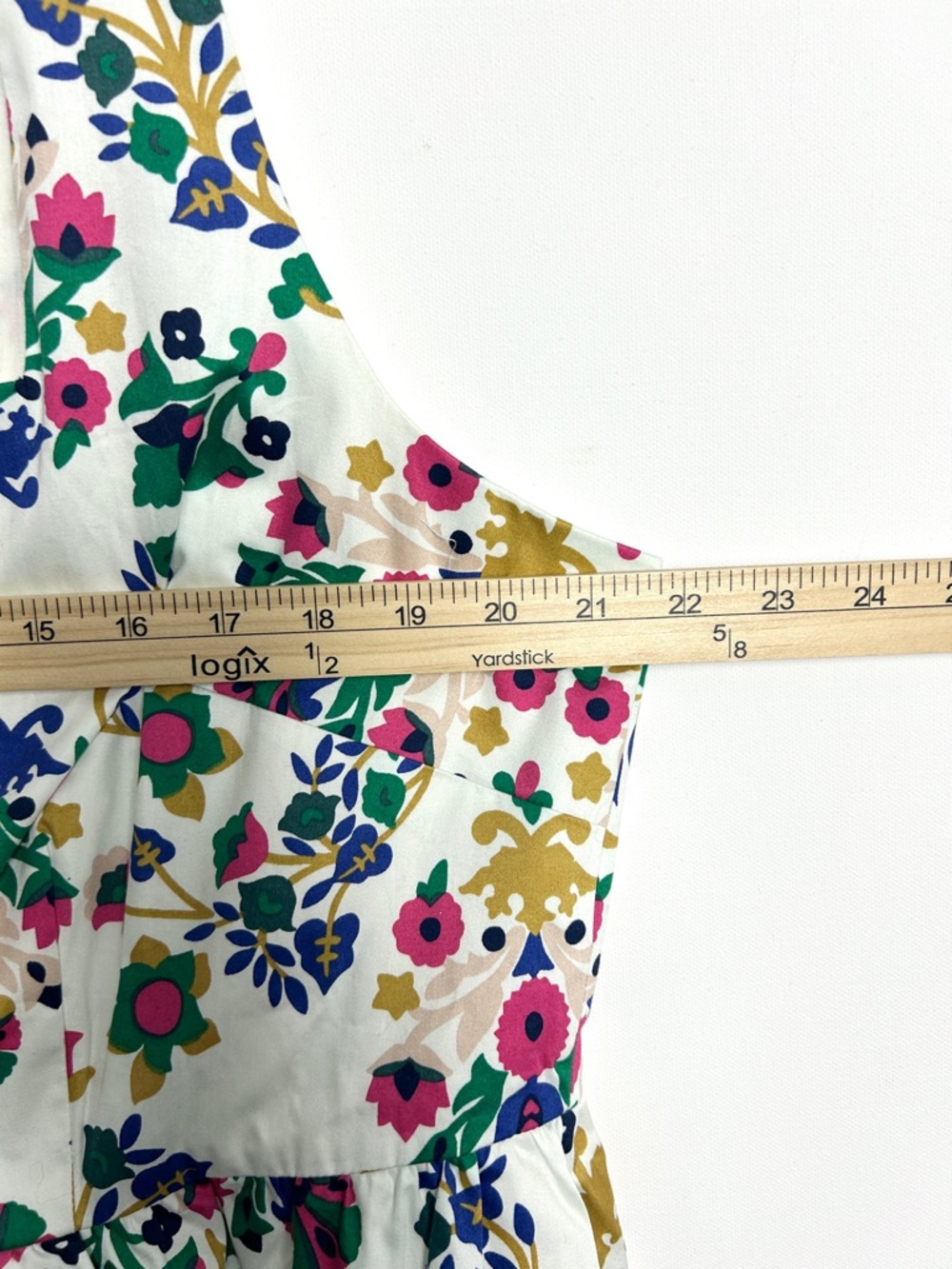 Boden NWT White Floral Midi Dress Violet Square Neck Summer Cotton Size 16 to 18 - Picture 10 of 15